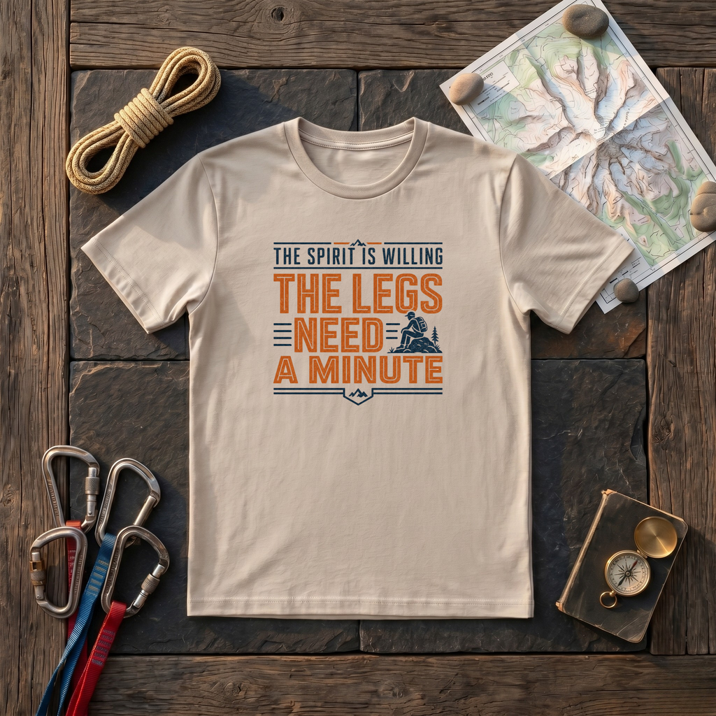 The Spirit Is Willing, The Legs Need A Minute T-Shirt