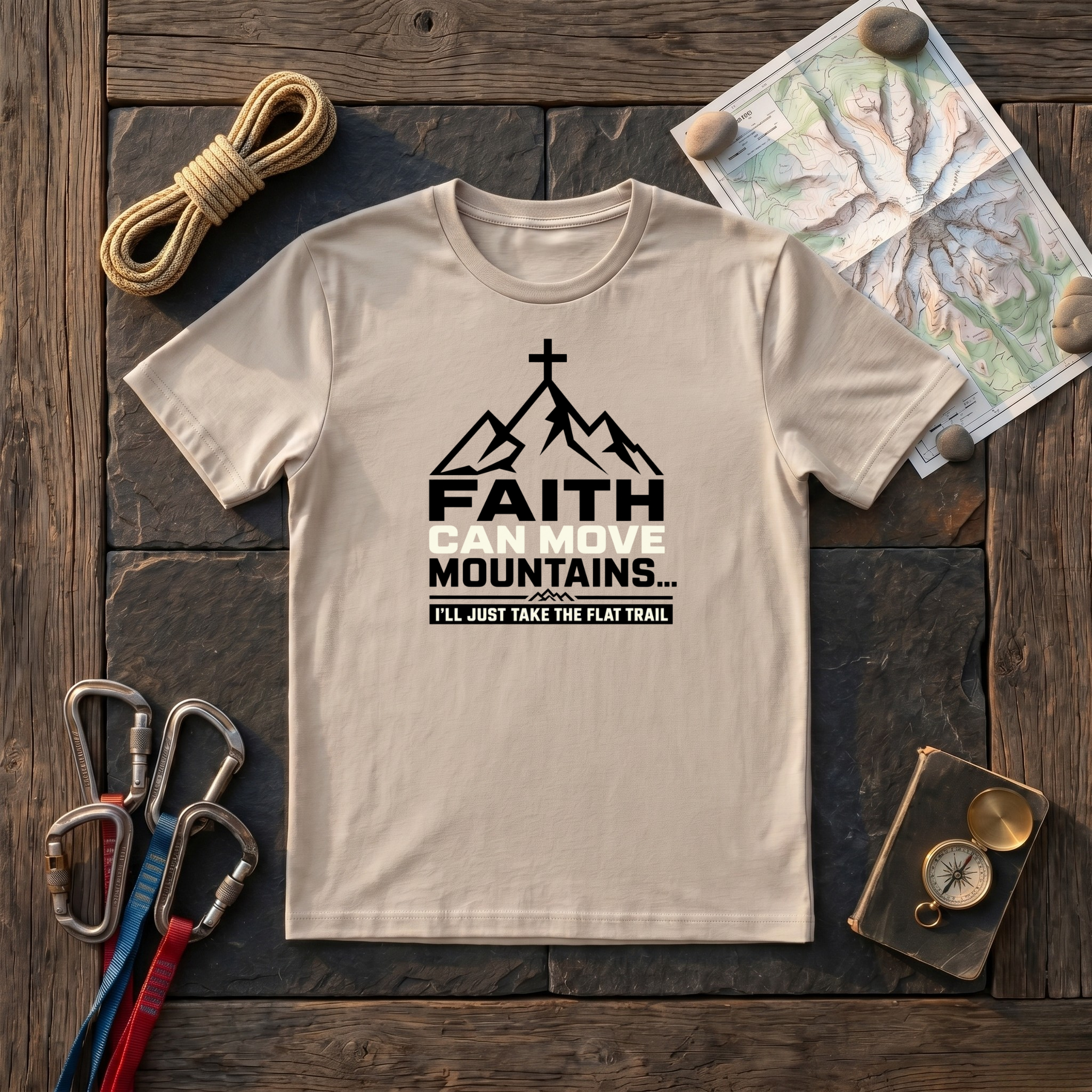 Faith Can Move Mountains, I'Ll Just Take The Flat Trail T-Shirt