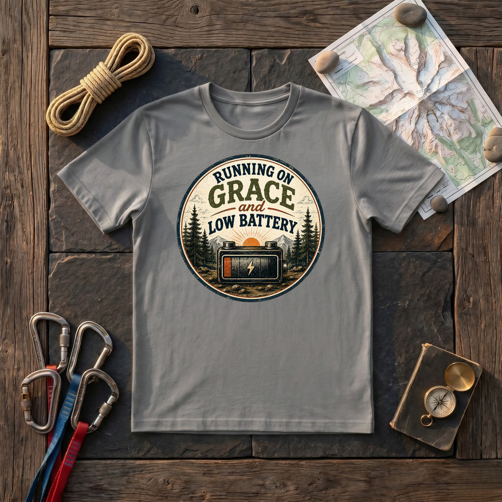 Running On Grace And Low Battery T-Shirt