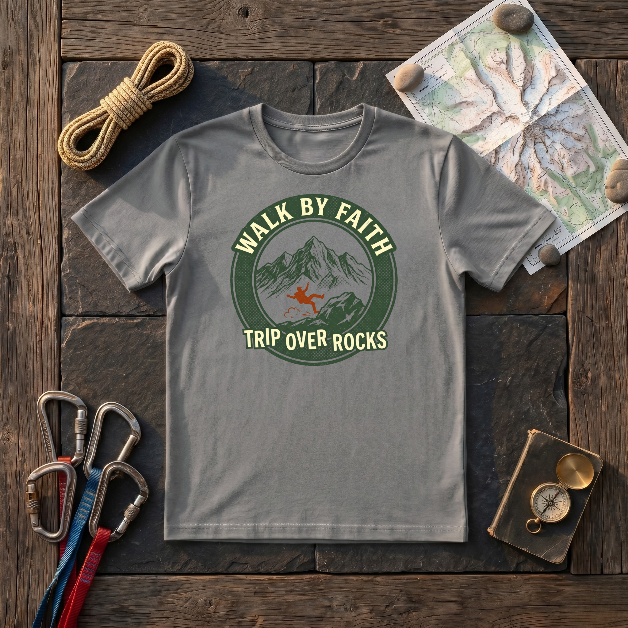 Walk By Faith Trip Over Rocks T-Shirt
