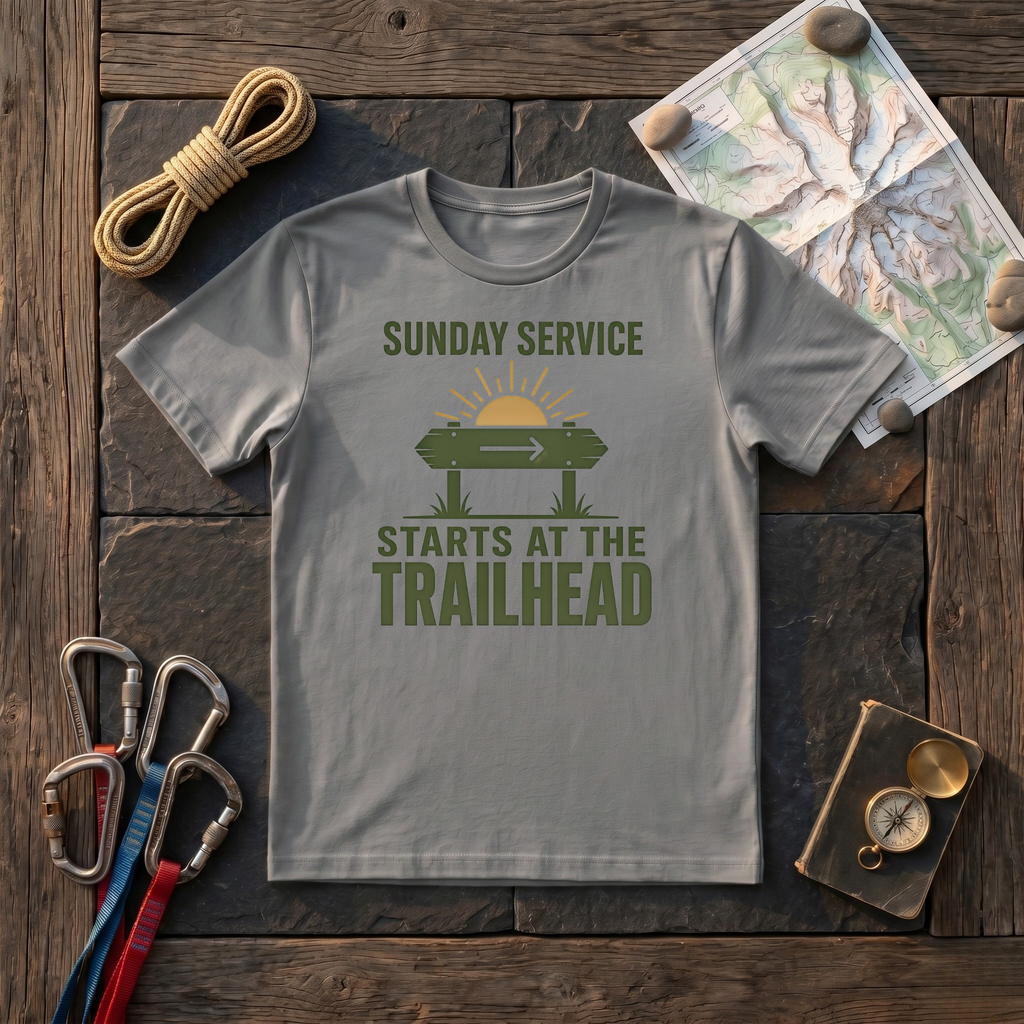 Sunday Service Starts At The Trailhead T-Shirt