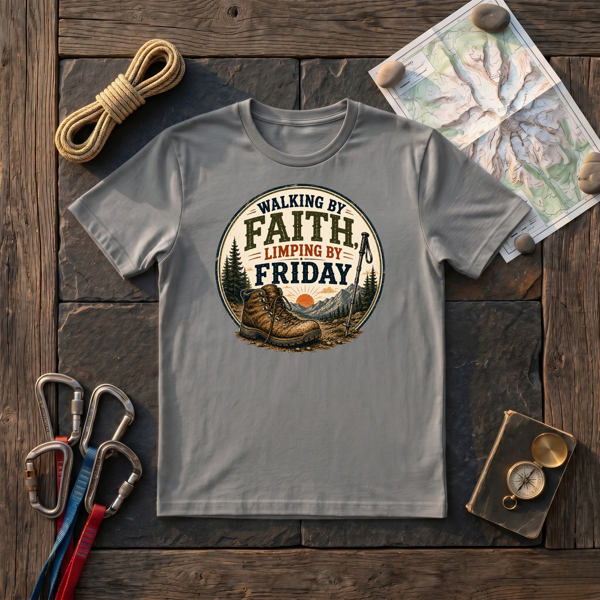 Walking By Faith, Limping By Friday T-Shirt