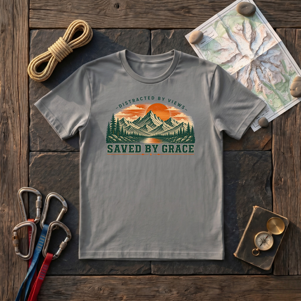 Saved By Grace Distracted By Views T-Shirt