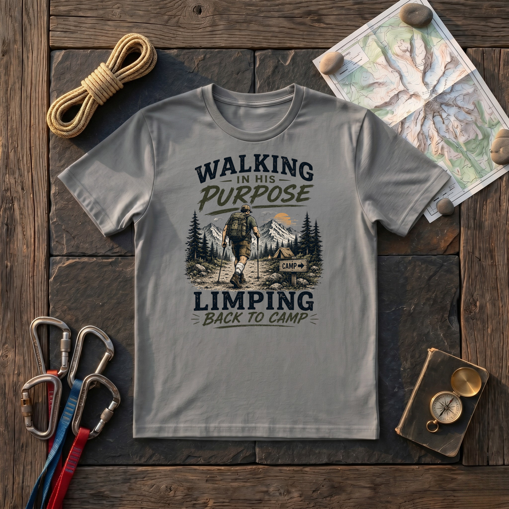 Walking In His Purpose, Limping Back To Camp T-Shirt