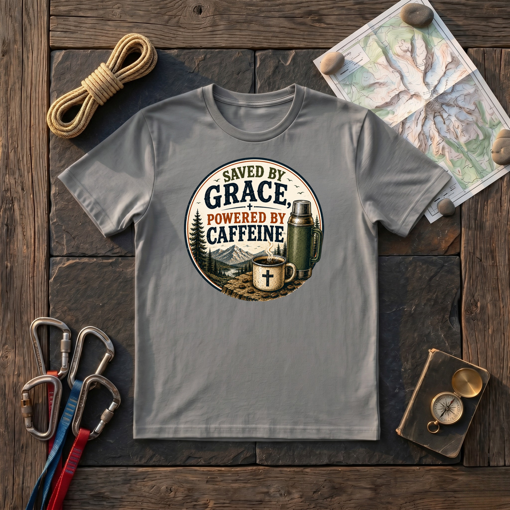 Saved By Grace, Powered By Caffeine T-Shirt