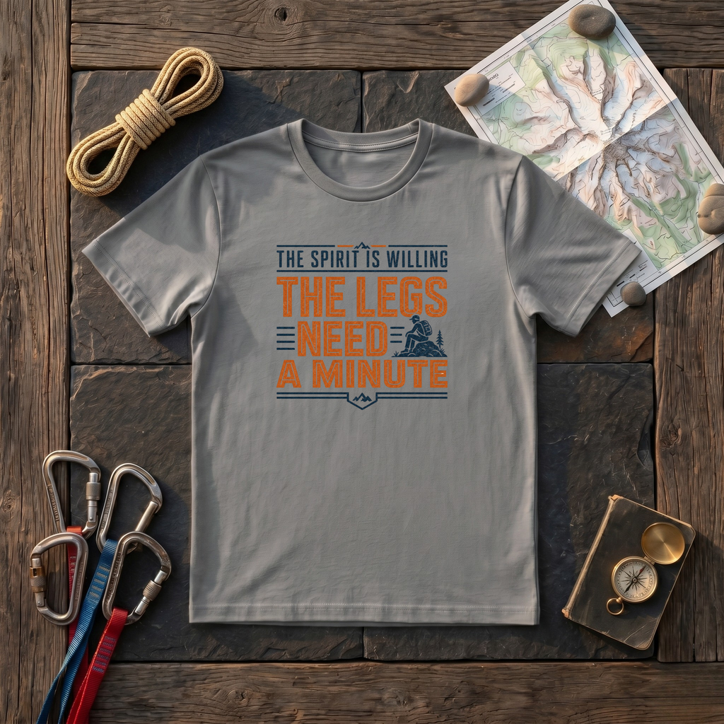 The Spirit Is Willing, The Legs Need A Minute T-Shirt