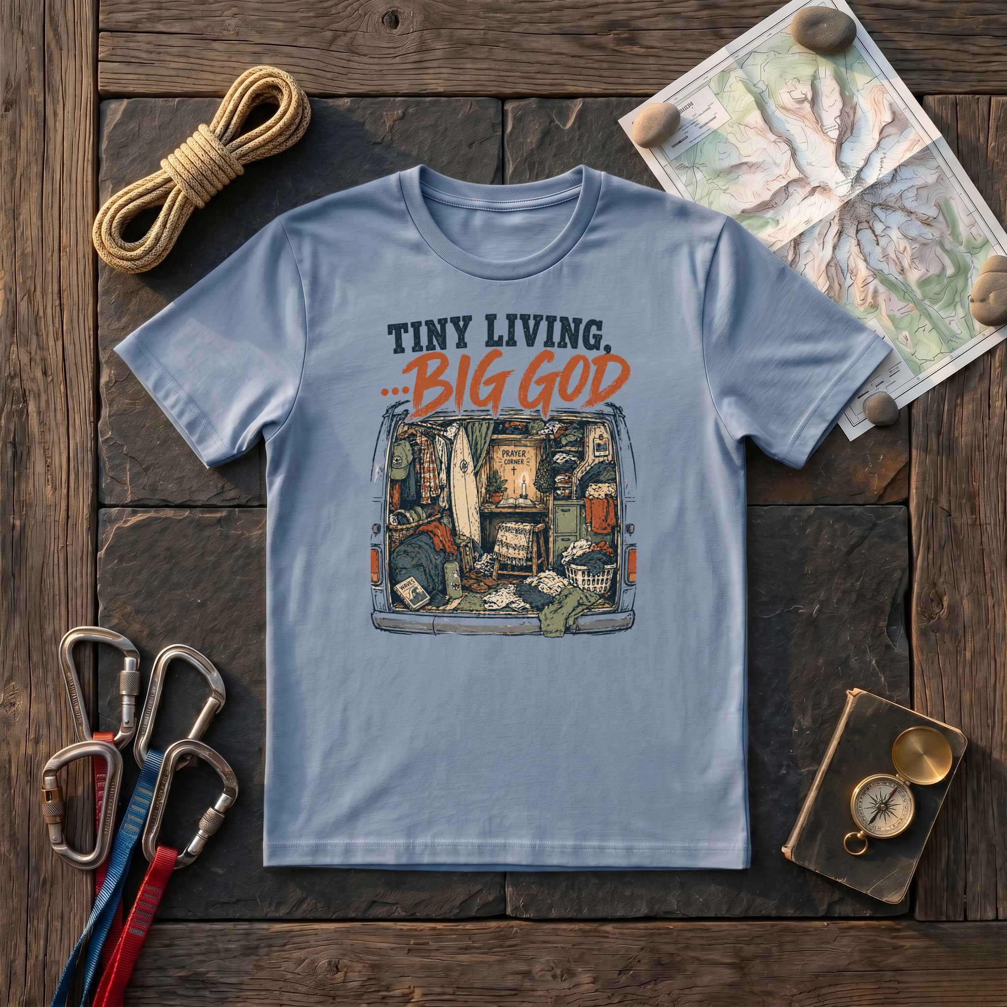 Tiny Living, Big God T-Shirt