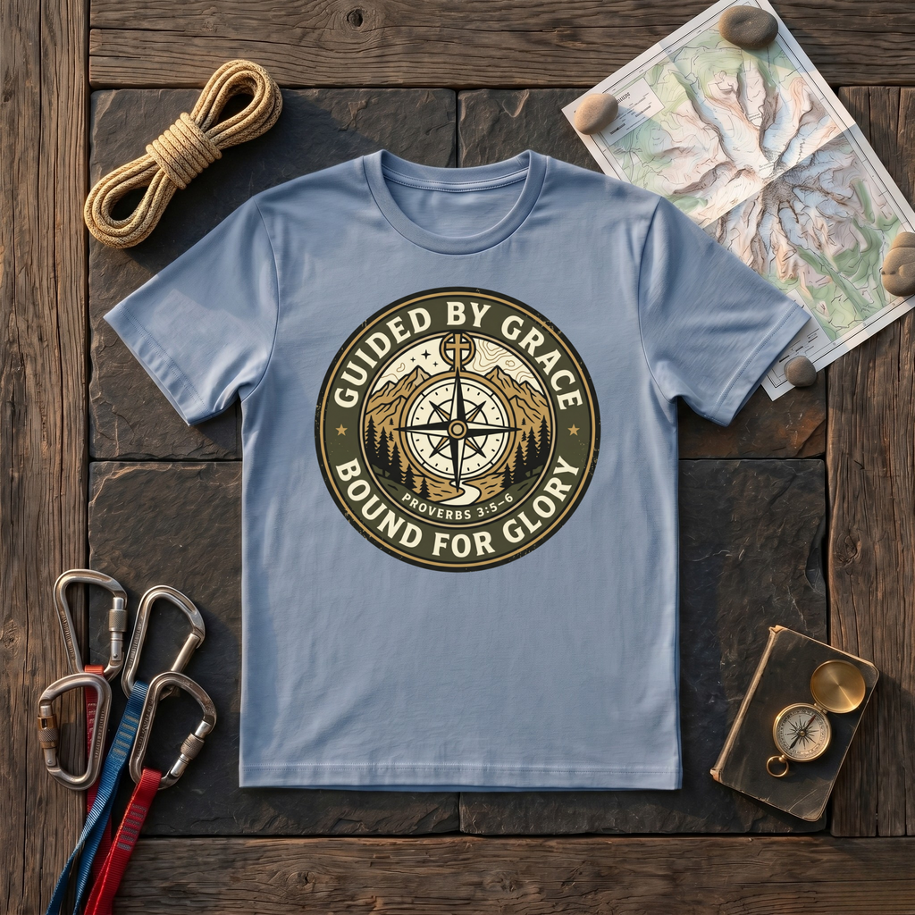Guided By Grace, Bound For Glory Proverbs 3:5-6 T-Shirt