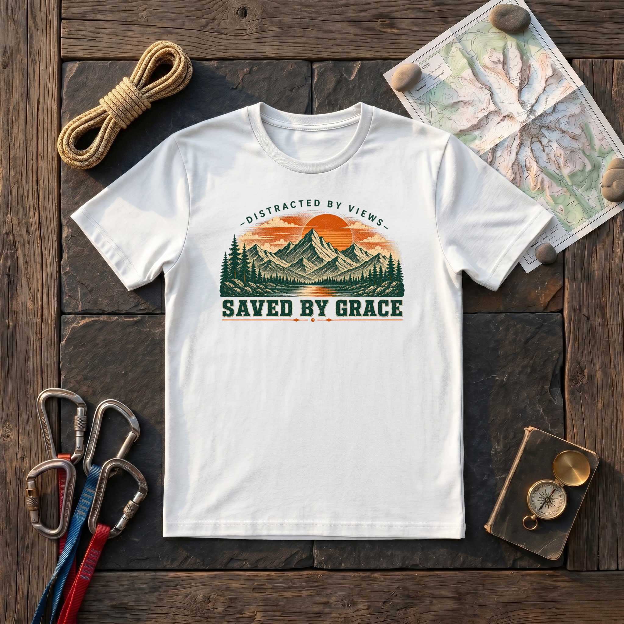 Saved By Grace Distracted By Views T-Shirt