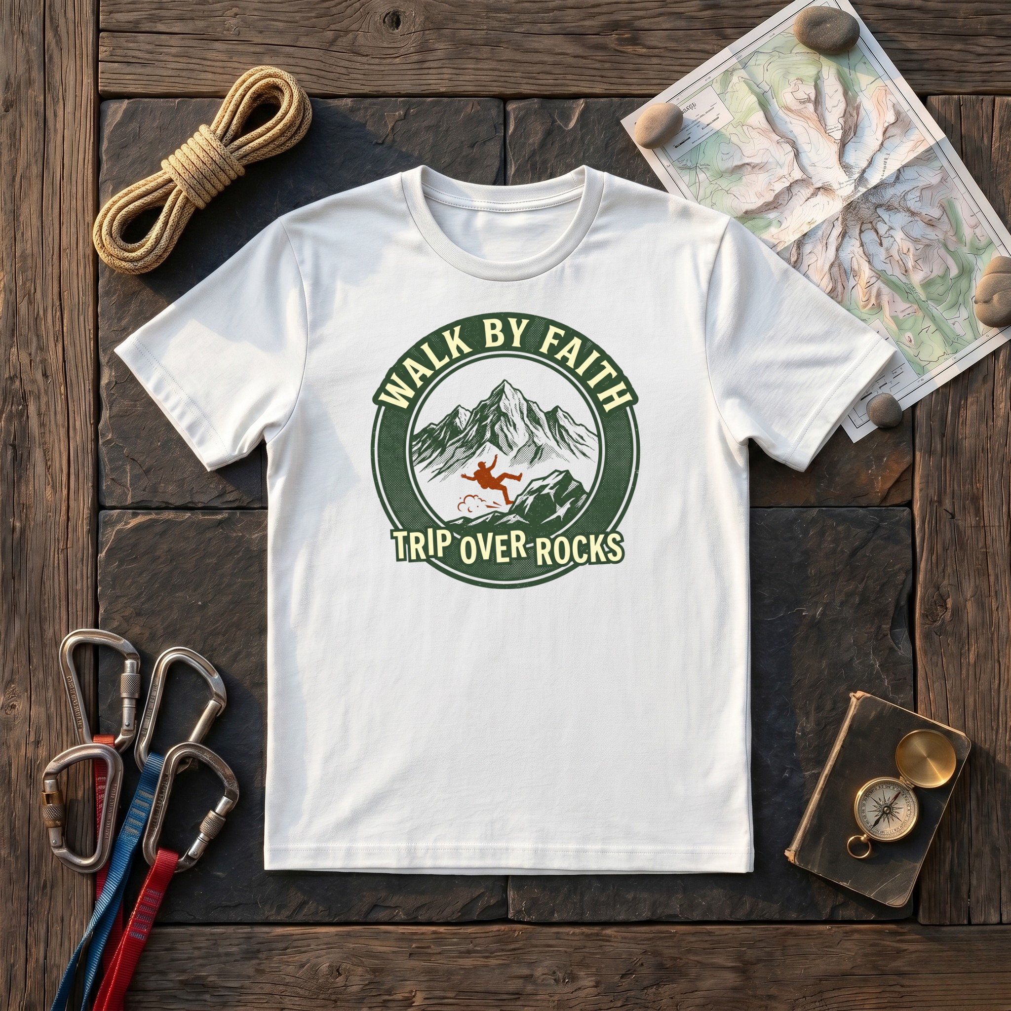 Walk By Faith Trip Over Rocks T-Shirt