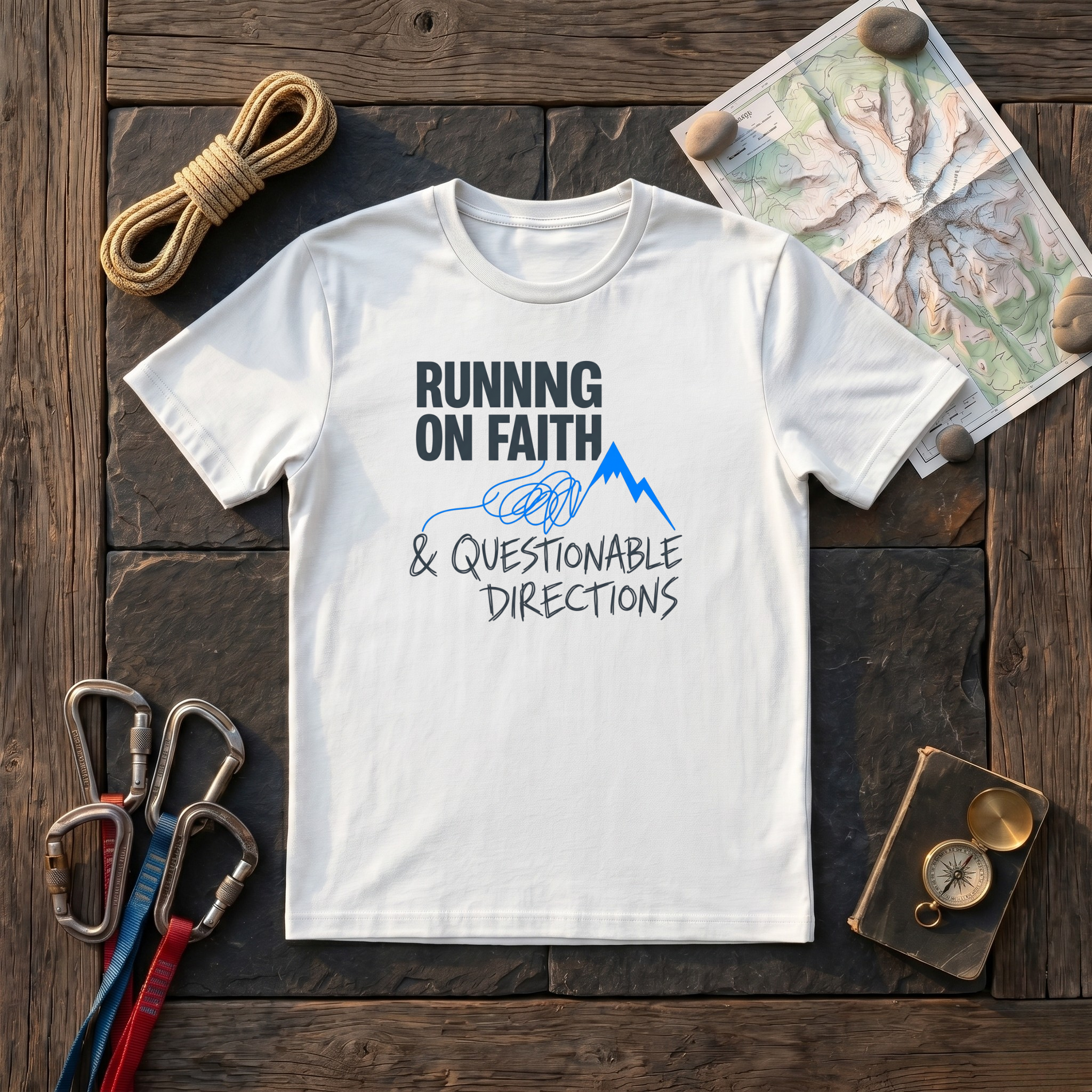 Running On Faith & Questionable Directions T-Shirt