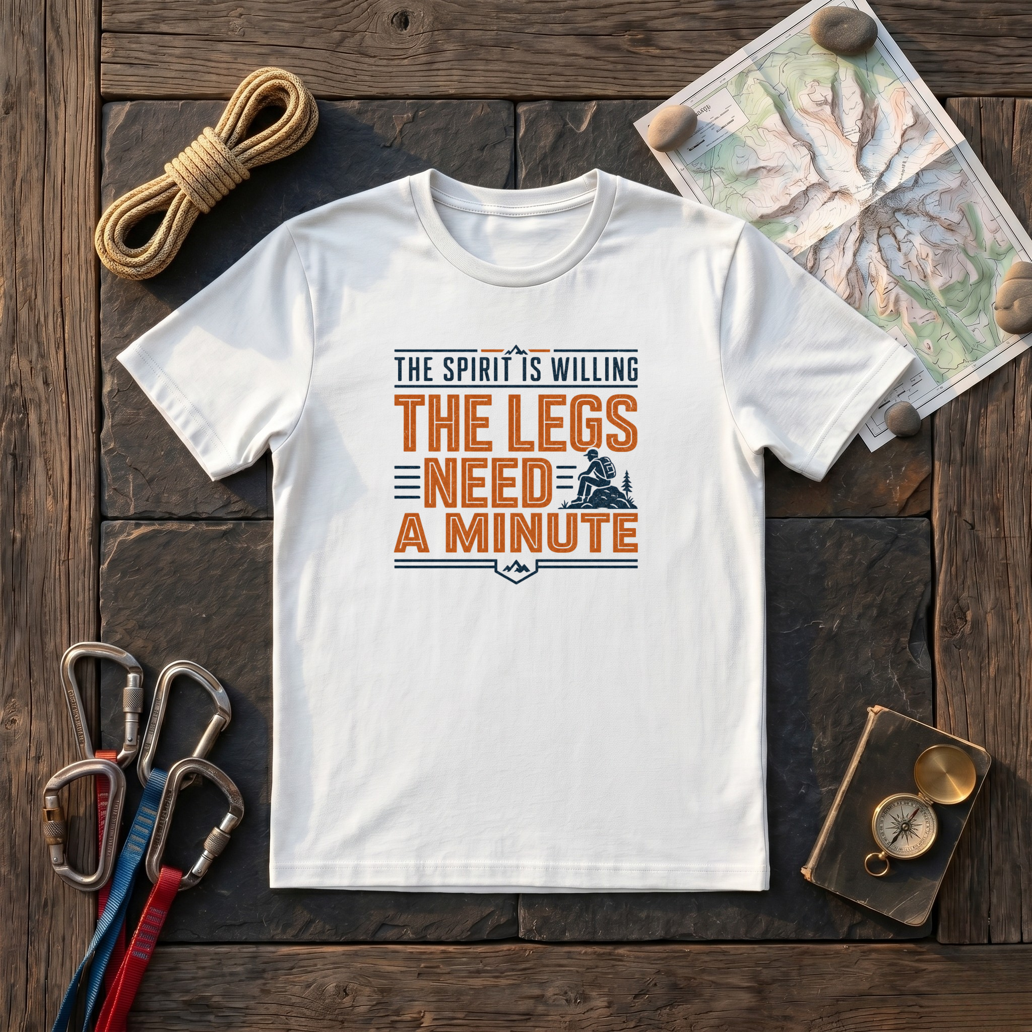 The Spirit Is Willing, The Legs Need A Minute T-Shirt