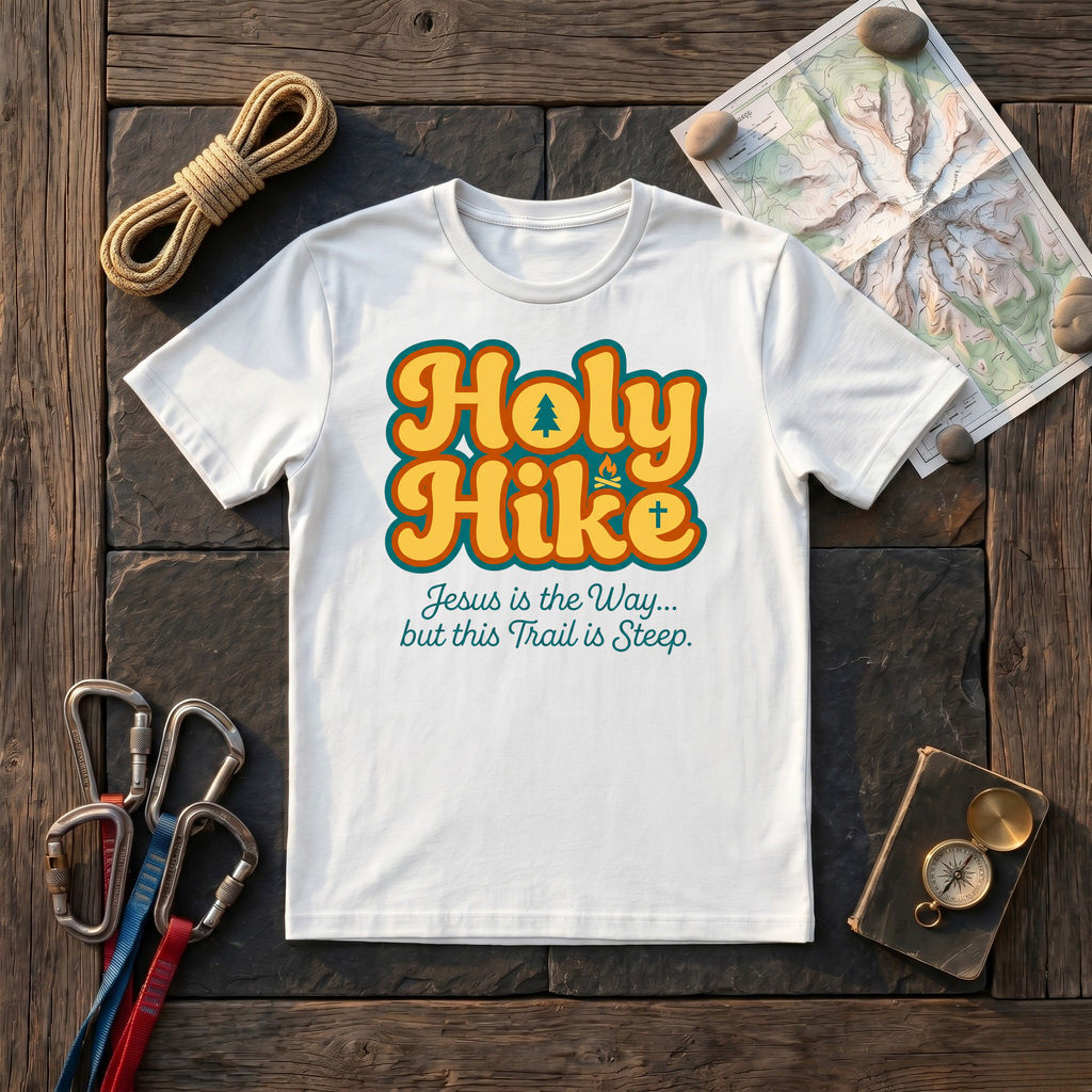 Holy Hike Jesus Is The Way But This Trail Is Steep T-Shirt
