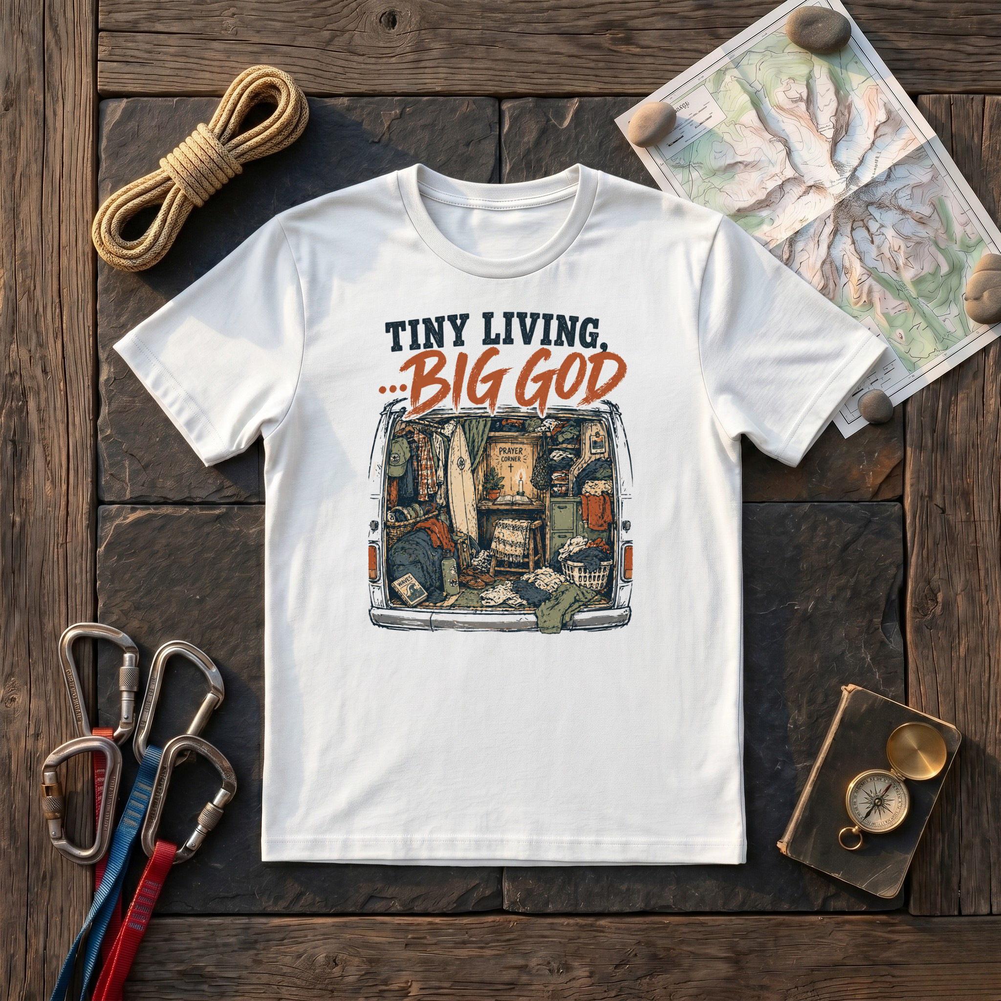 Tiny Living, Big God T-Shirt