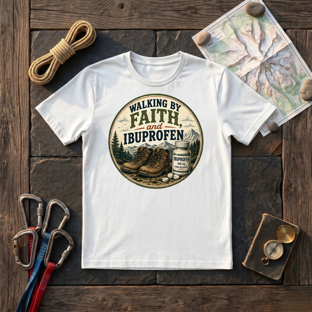 Walking By Faith, And Ibuprofen T-Shirt